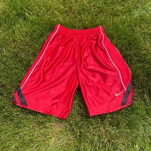 Red Nike basketball shorts